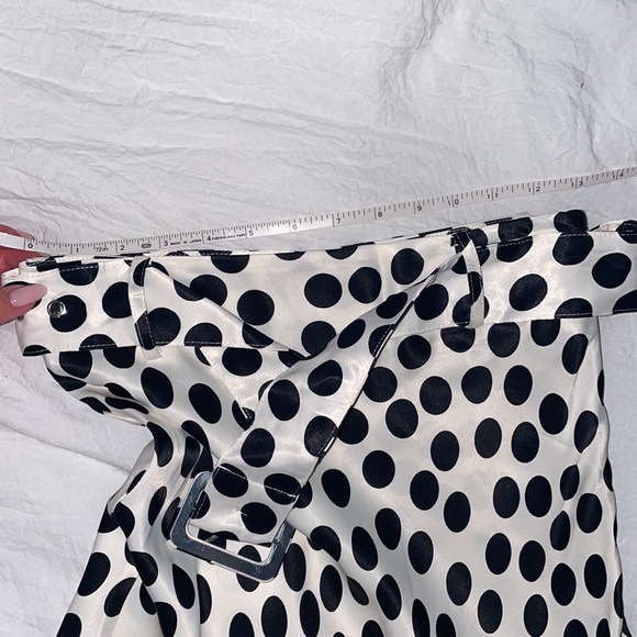 Elegant Black and White Polka Dot Skirt - Picture 7 of 7